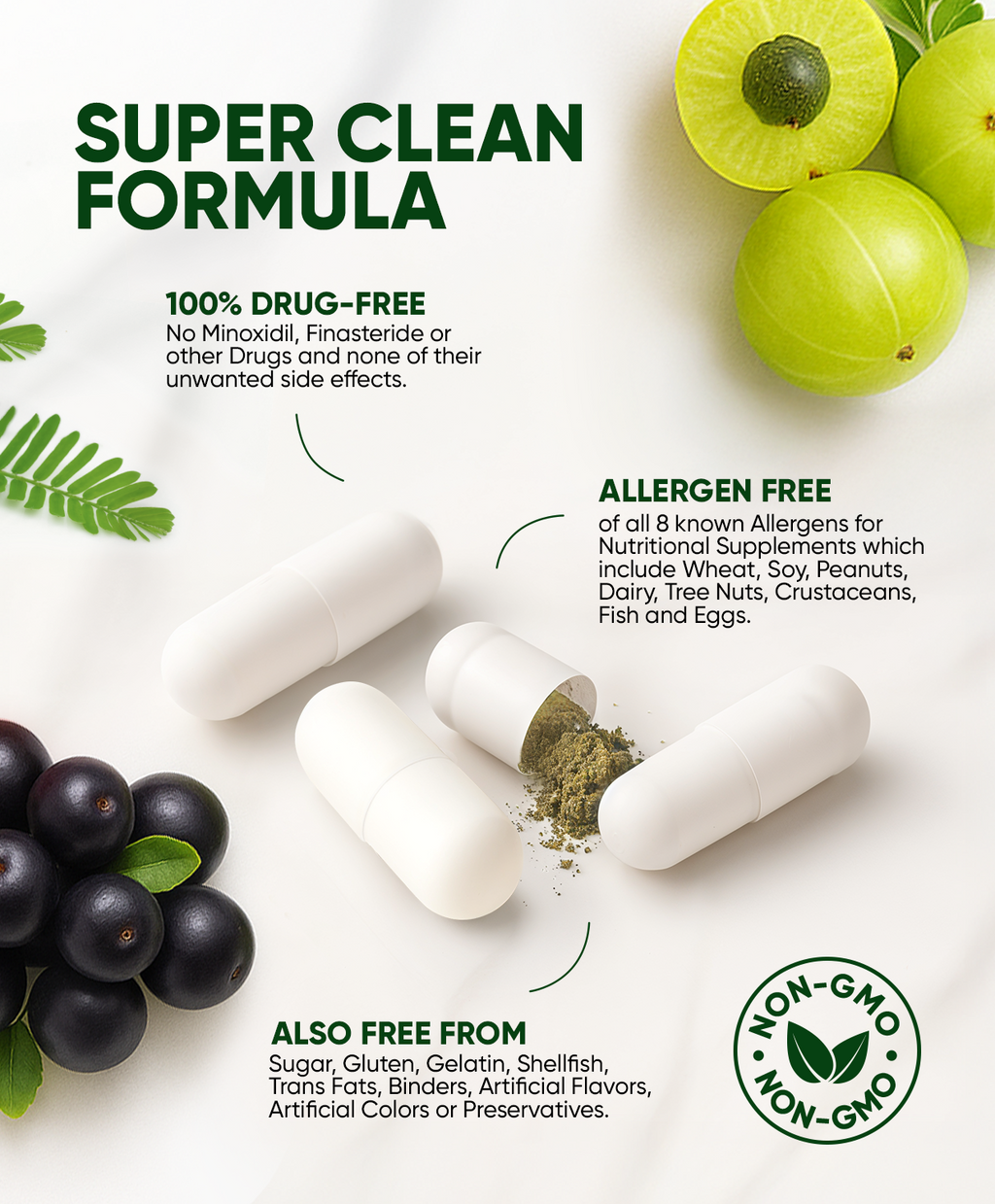 TRU BLOOM Hair Growth Vitamins - 1 Month Supply